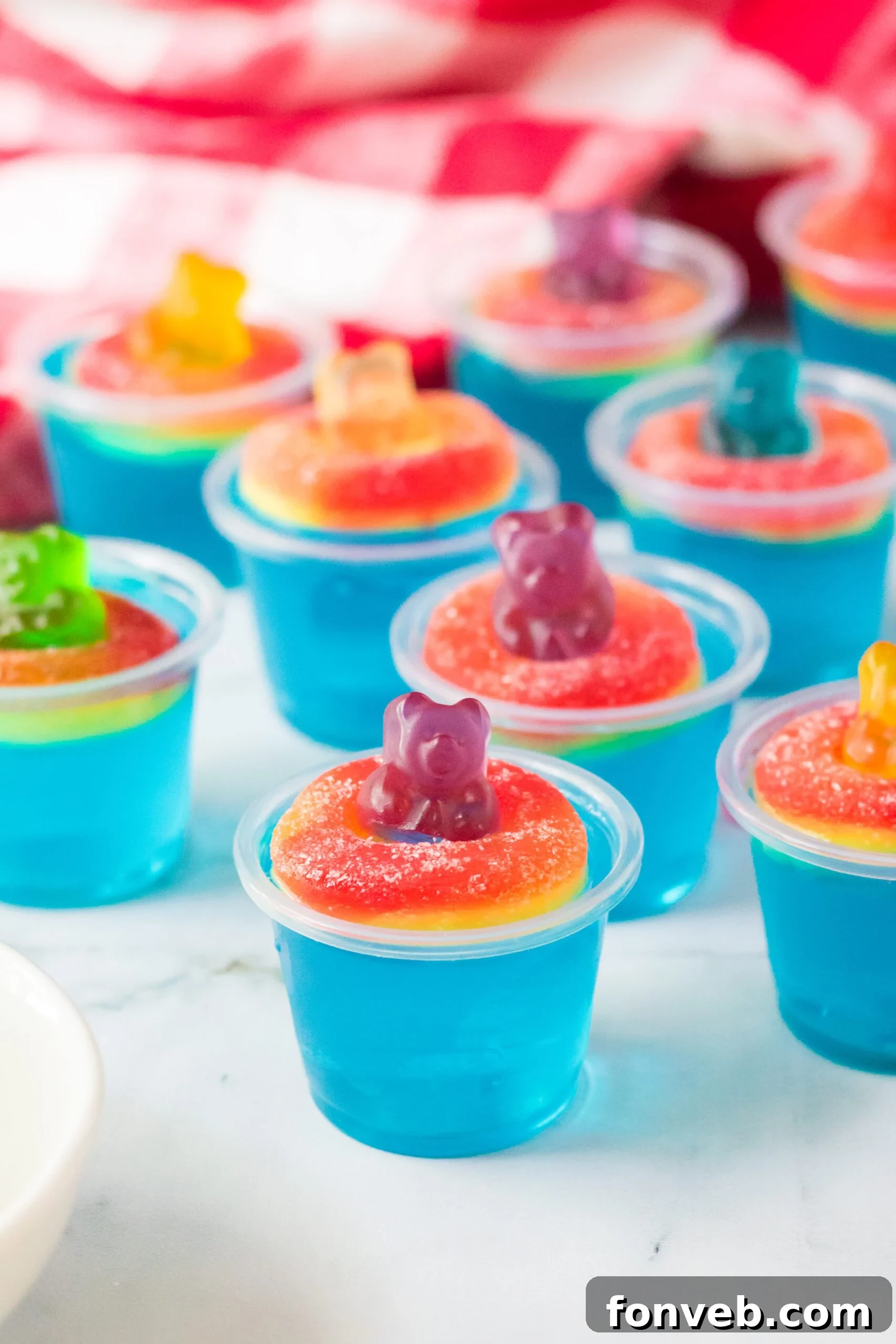 Pool Party Jello Shots side angle