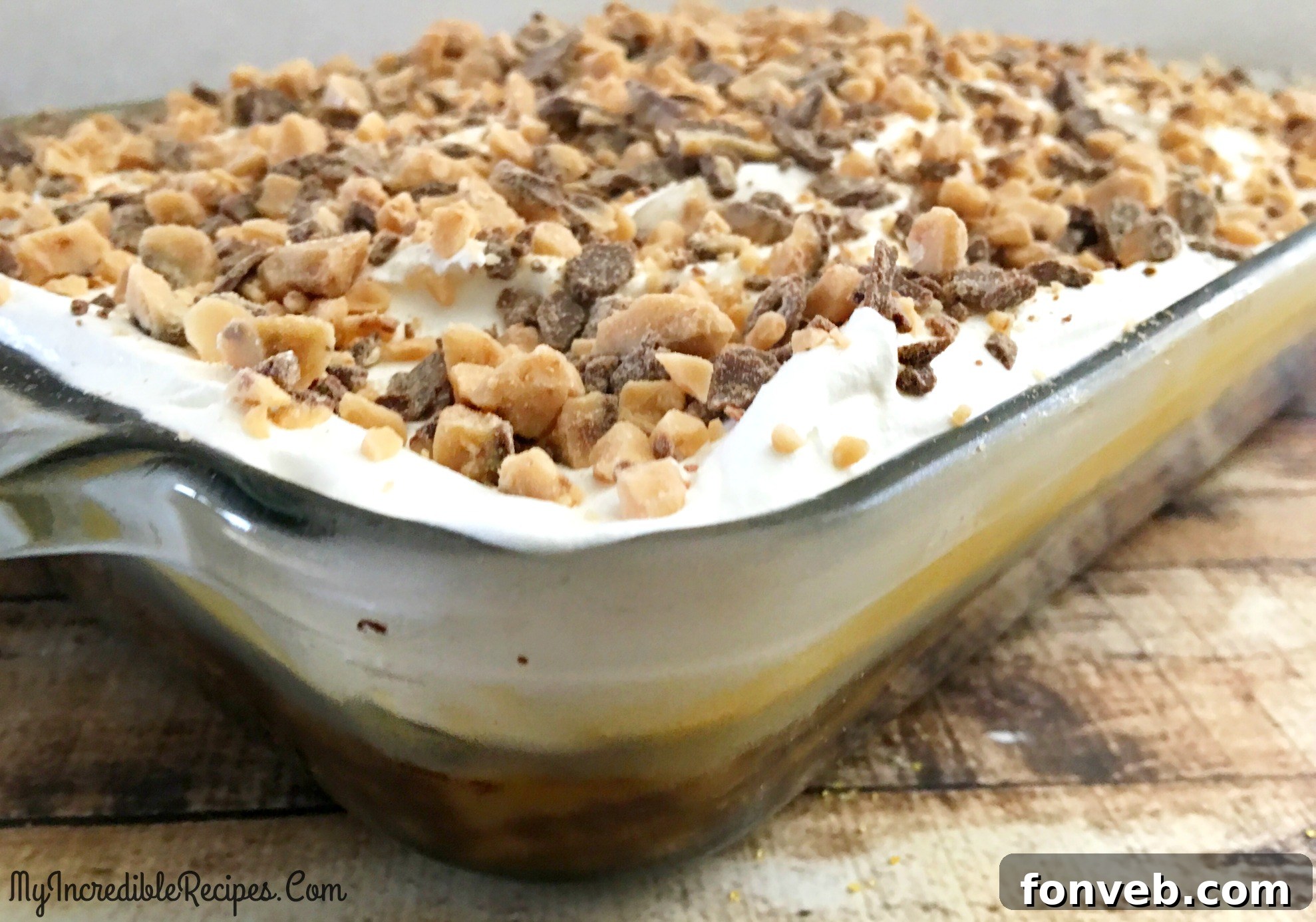 A whole Better Than Sex Cake, chilled and ready to serve