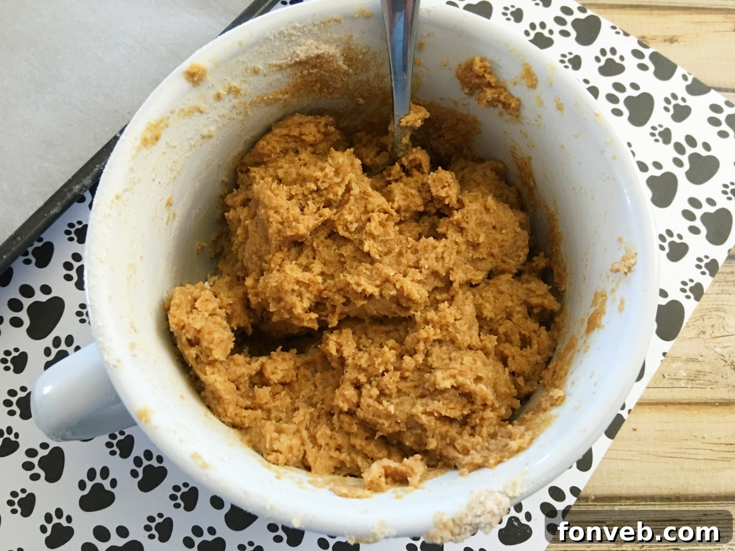 Mashed banana for dog treats