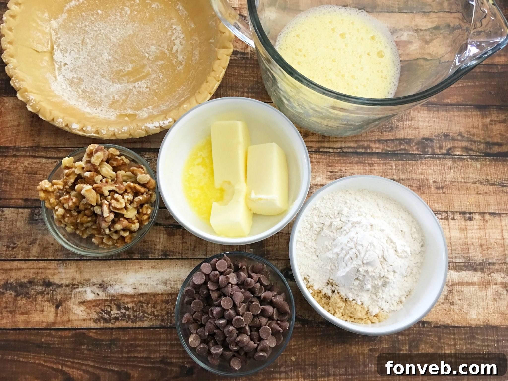 Close-up of a golden, buttery pie crust