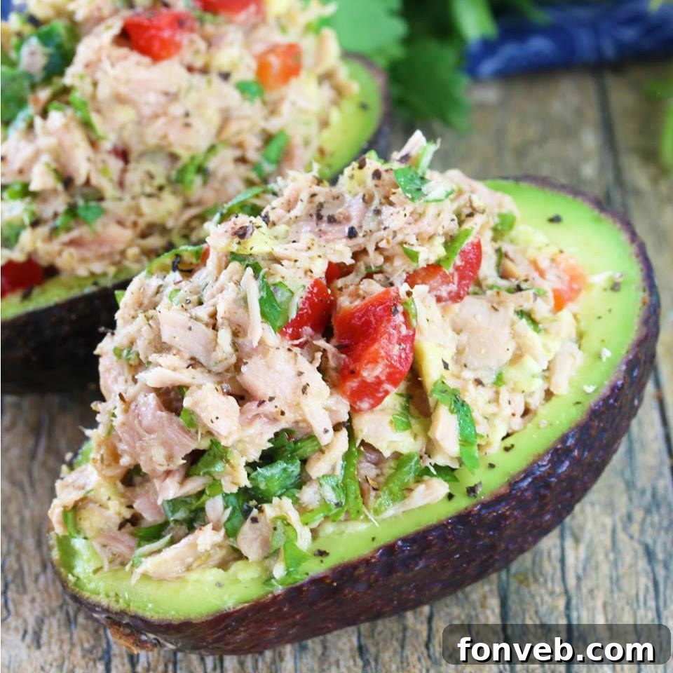 Tuna Stuffed Avocado Boats