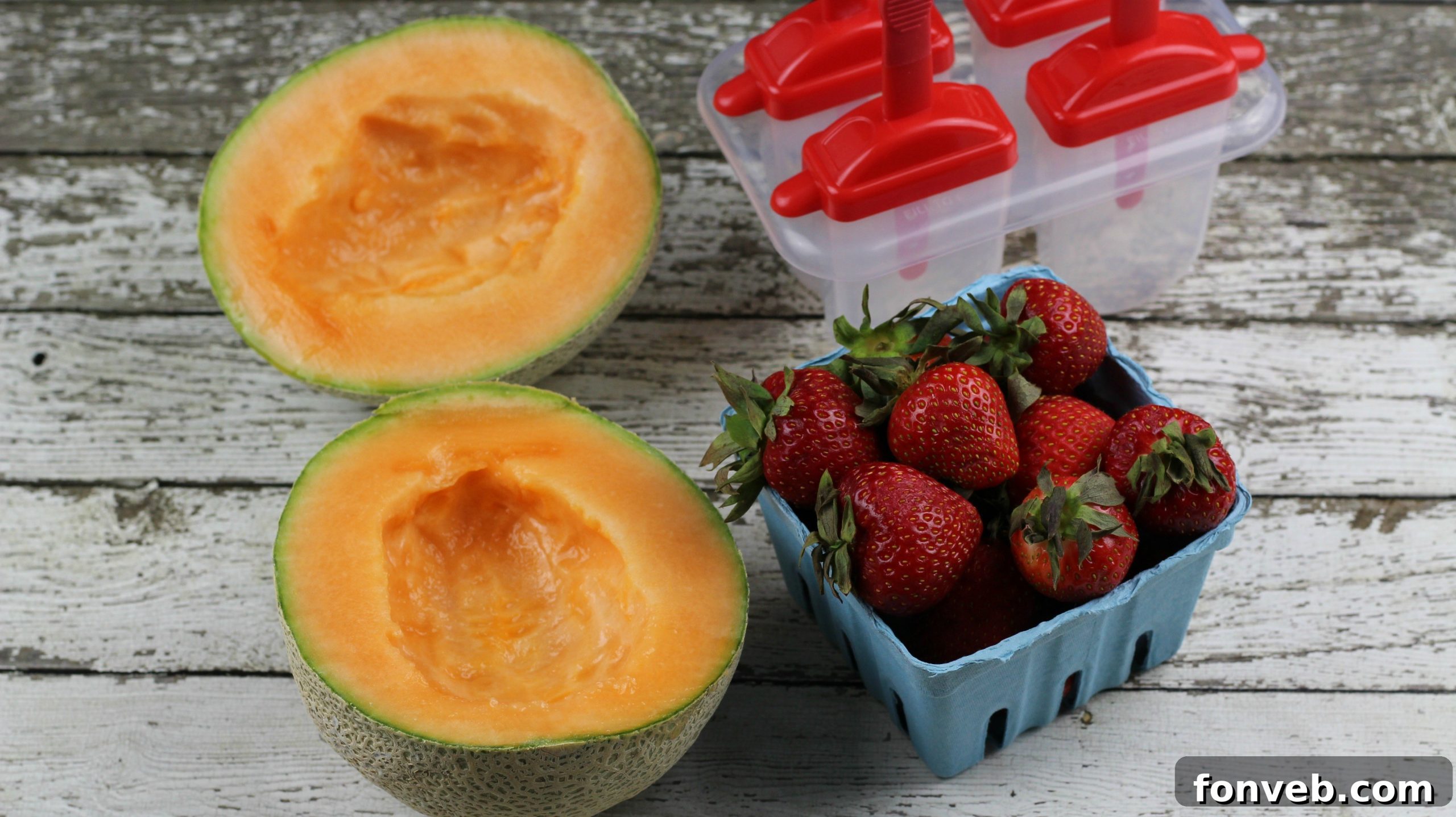 Strawberry Cantaloupe Popsicles Ingredients