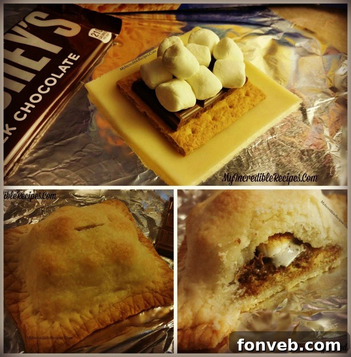 Hershey's S'mores Pocket Pies ready to be served