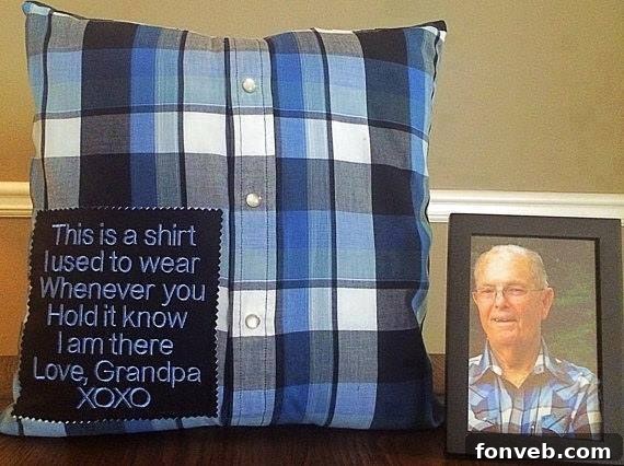 Memory Pillow made from a loved one's shirt
