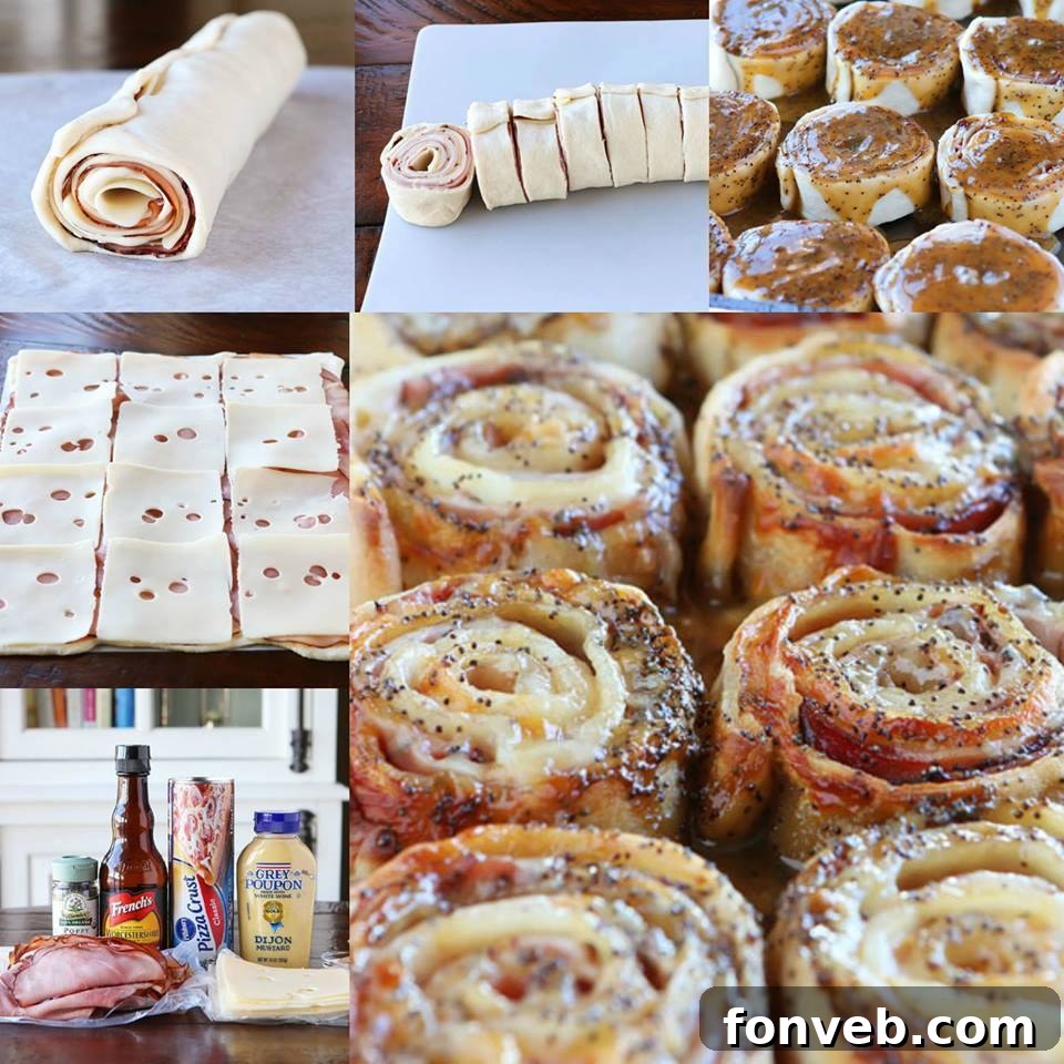 Delicious Hot Ham and Cheese Rolls