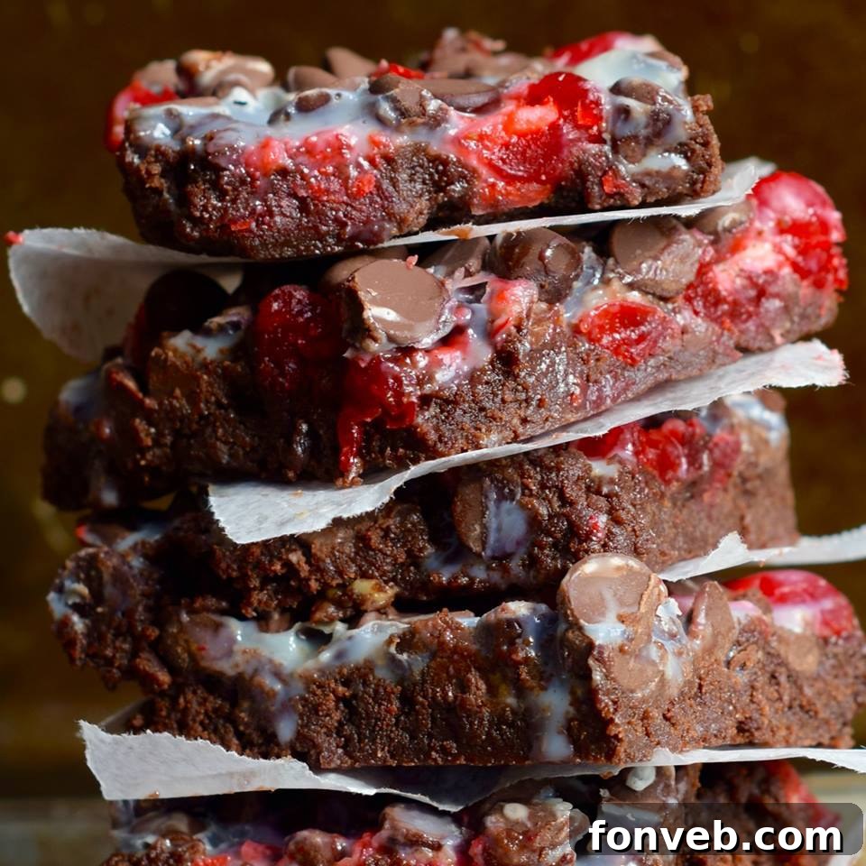 Decadent Chocolate Covered Cherry Magic Bars