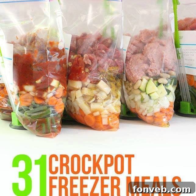 31 Crock Pot Freezer Meals for a month