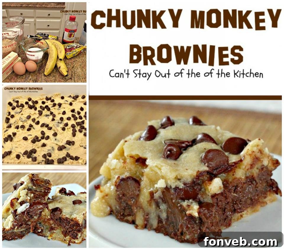 Delicious Chunky Monkey Brownies