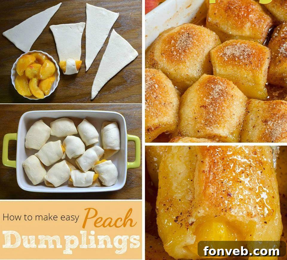 Easy and Delicious Peach Dumplings