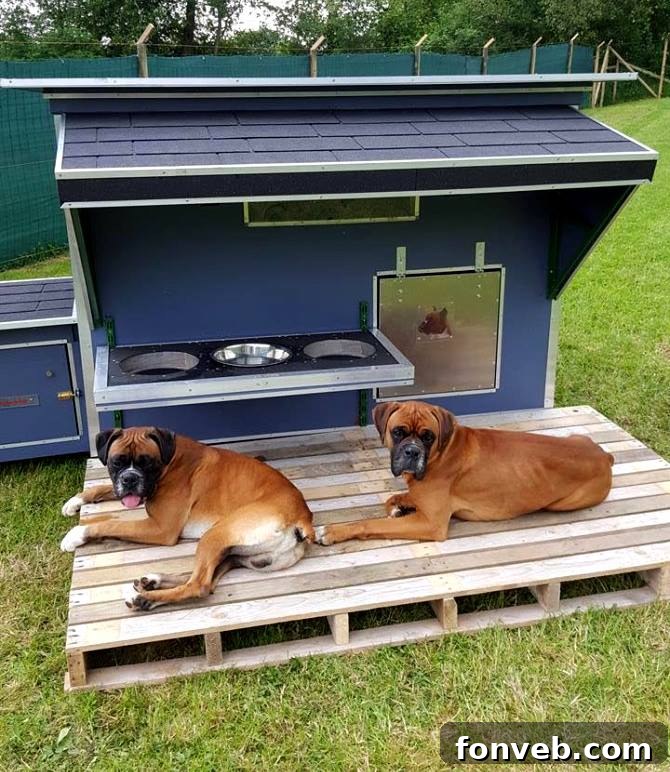 Inspiring Pallet Creations for Your Home 13 Functional Pallet Dog House / Dog Shed / Dog Food Stand for pets