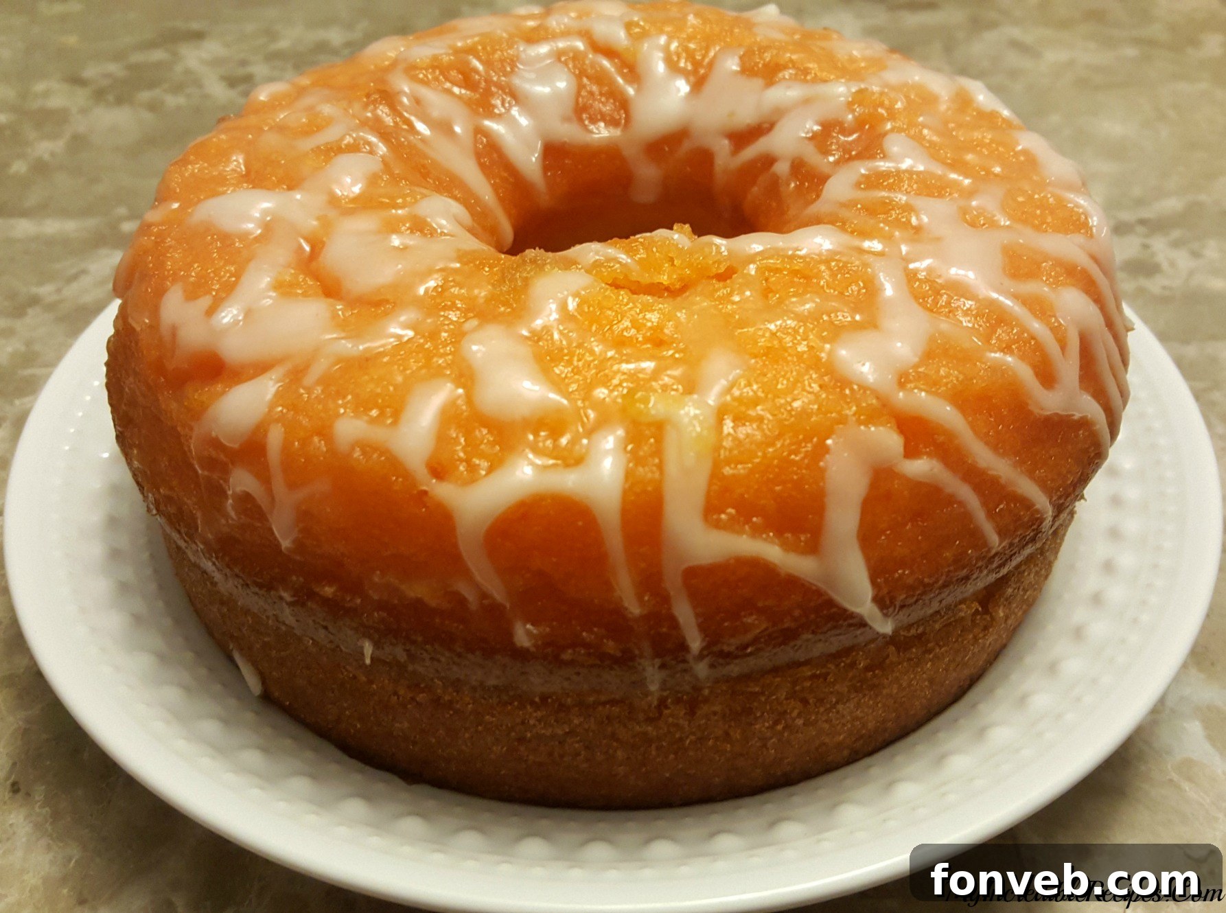 Orange Soda Cake Batter in Bundt Pan