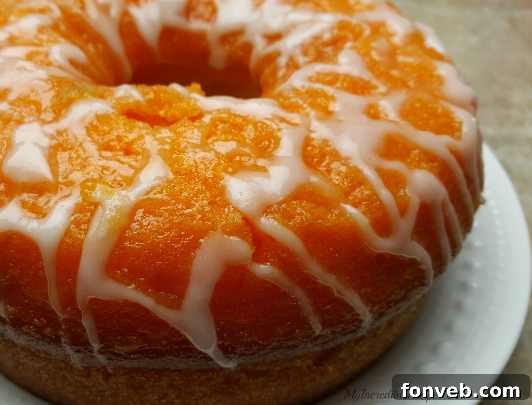 Orange Creamsicle Cake with Glaze Drizzle