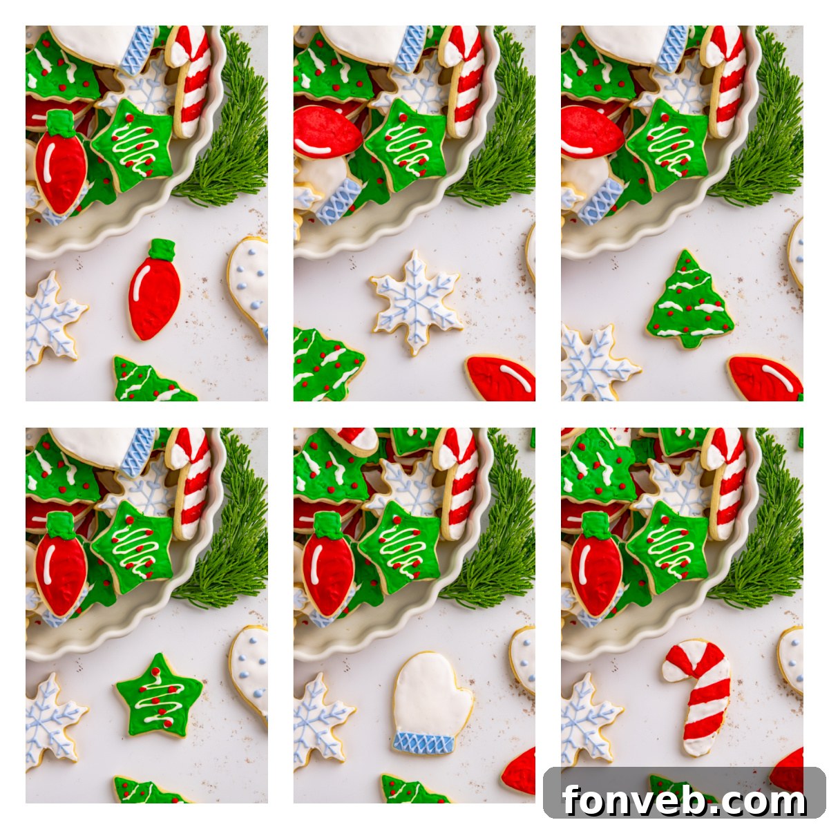 Collage of each individual cookie.