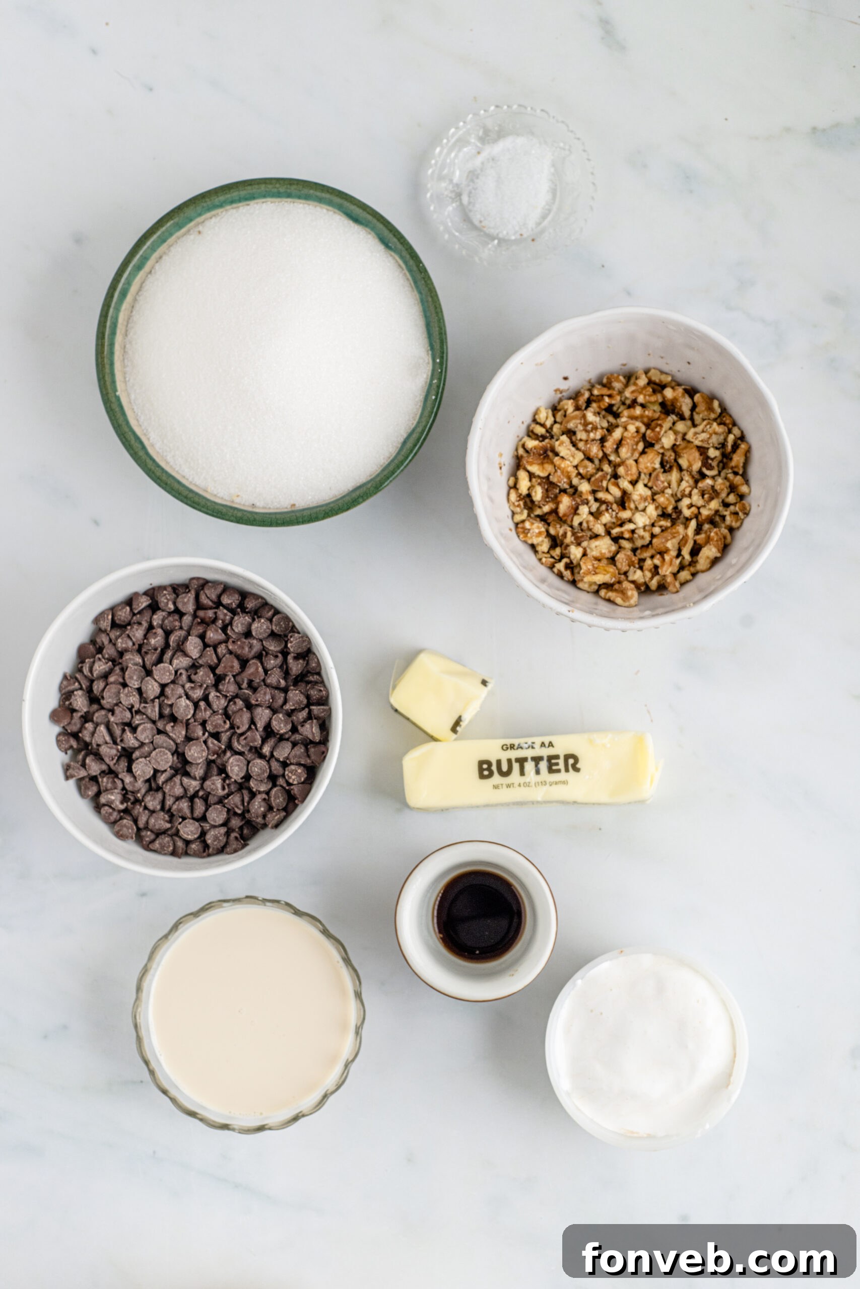 Overhead shot of ingredients needed for this recipe. 
