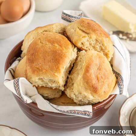 Freshly baked Angel Biscuits.