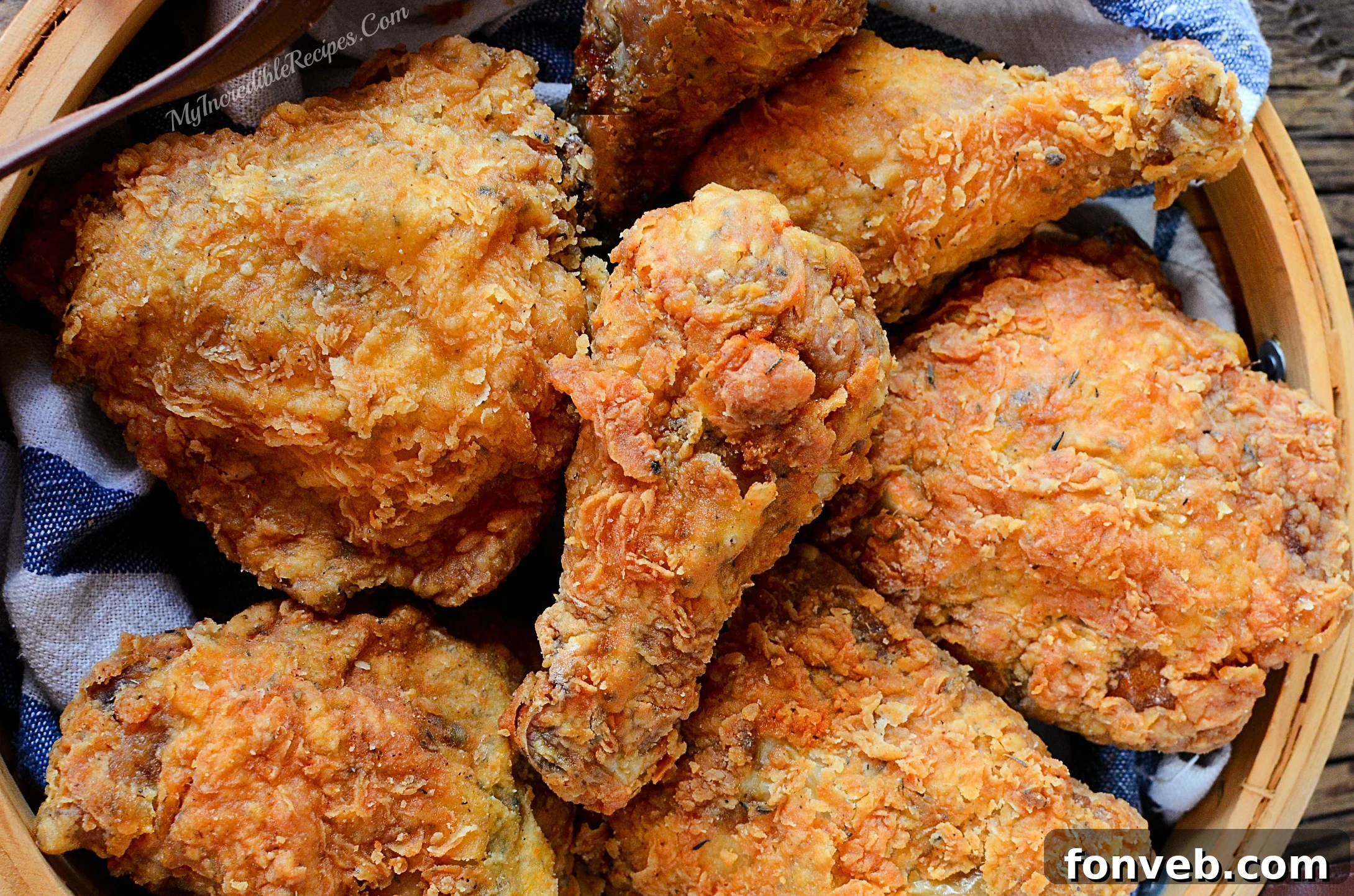 The Southern KFC Fried Chicken Secret Uncovered 11 A selection of fried chicken pieces, each with a perfectly golden and crunchy crust.