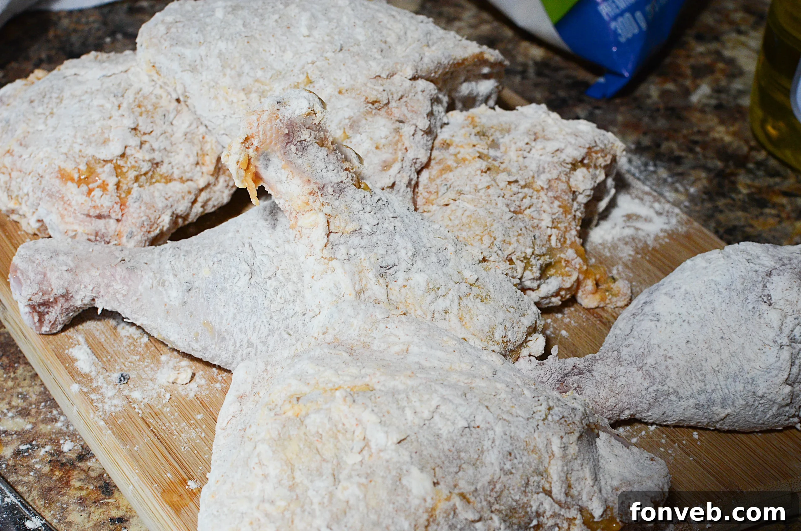 The Southern KFC Fried Chicken Secret Uncovered 4 Another perspective of succulent fried chicken, highlighting its crispy coating and rich color.