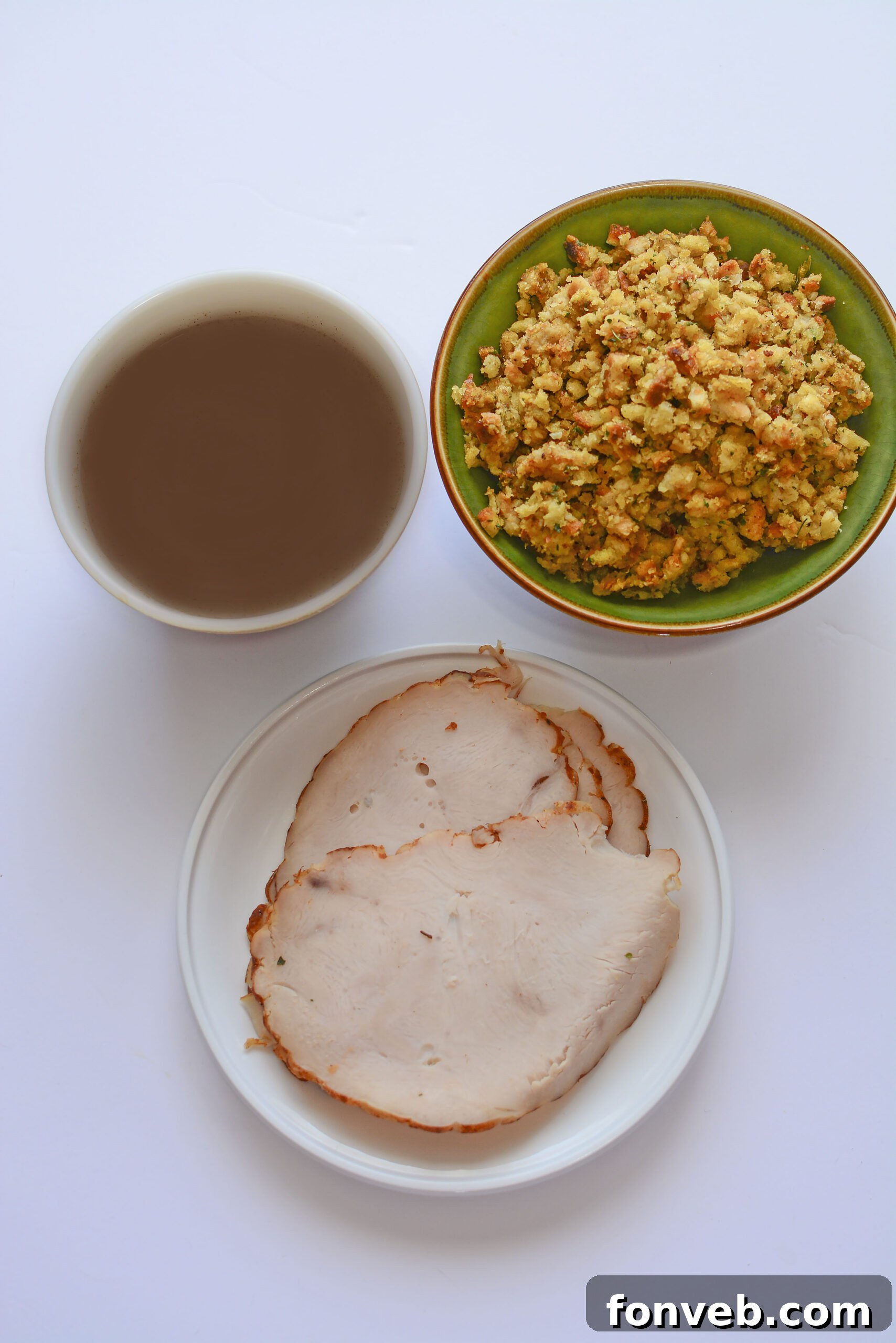 Overhead view of ingredients needed for this recipe. 