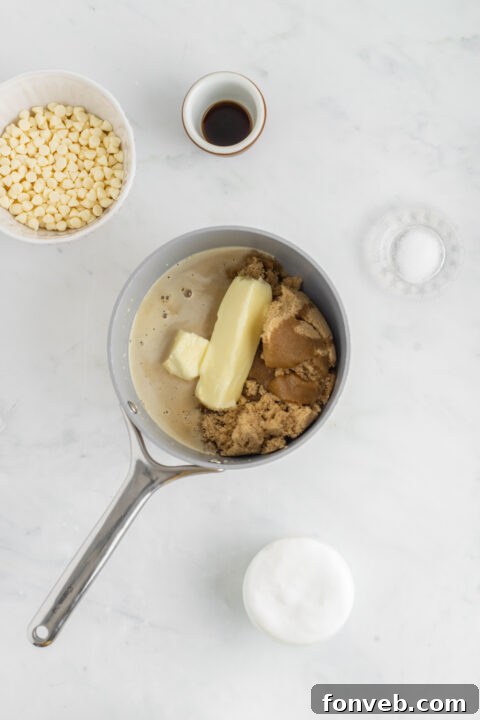 Close-up of brown sugar being measured, an essential ingredient for Penuche Fudge.