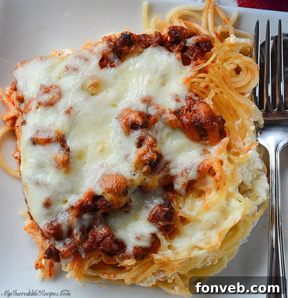 Freshly baked and bubbling Million Dollar Spaghetti