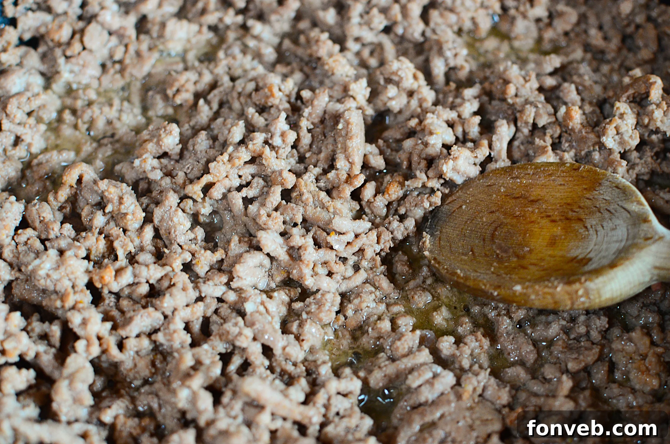 Close-up of Millionaire Spaghetti Pie, showing creamy layers