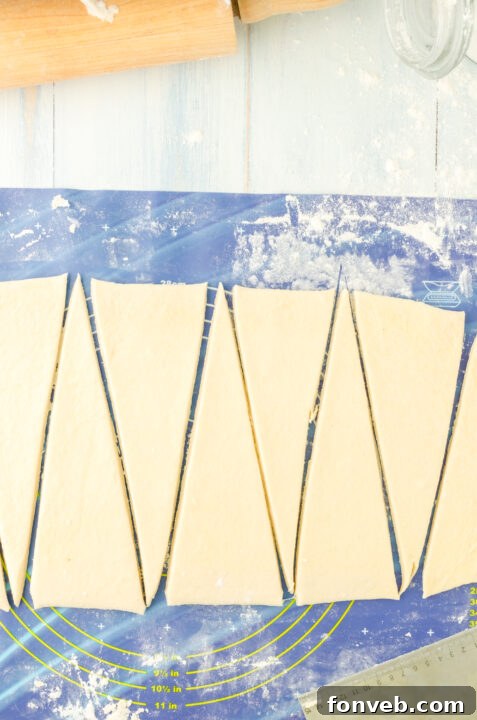 Dough rolled out again after a fold, ready for the next lamination turn.