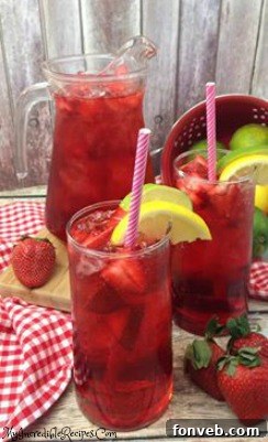Sweet tea being poured over ice