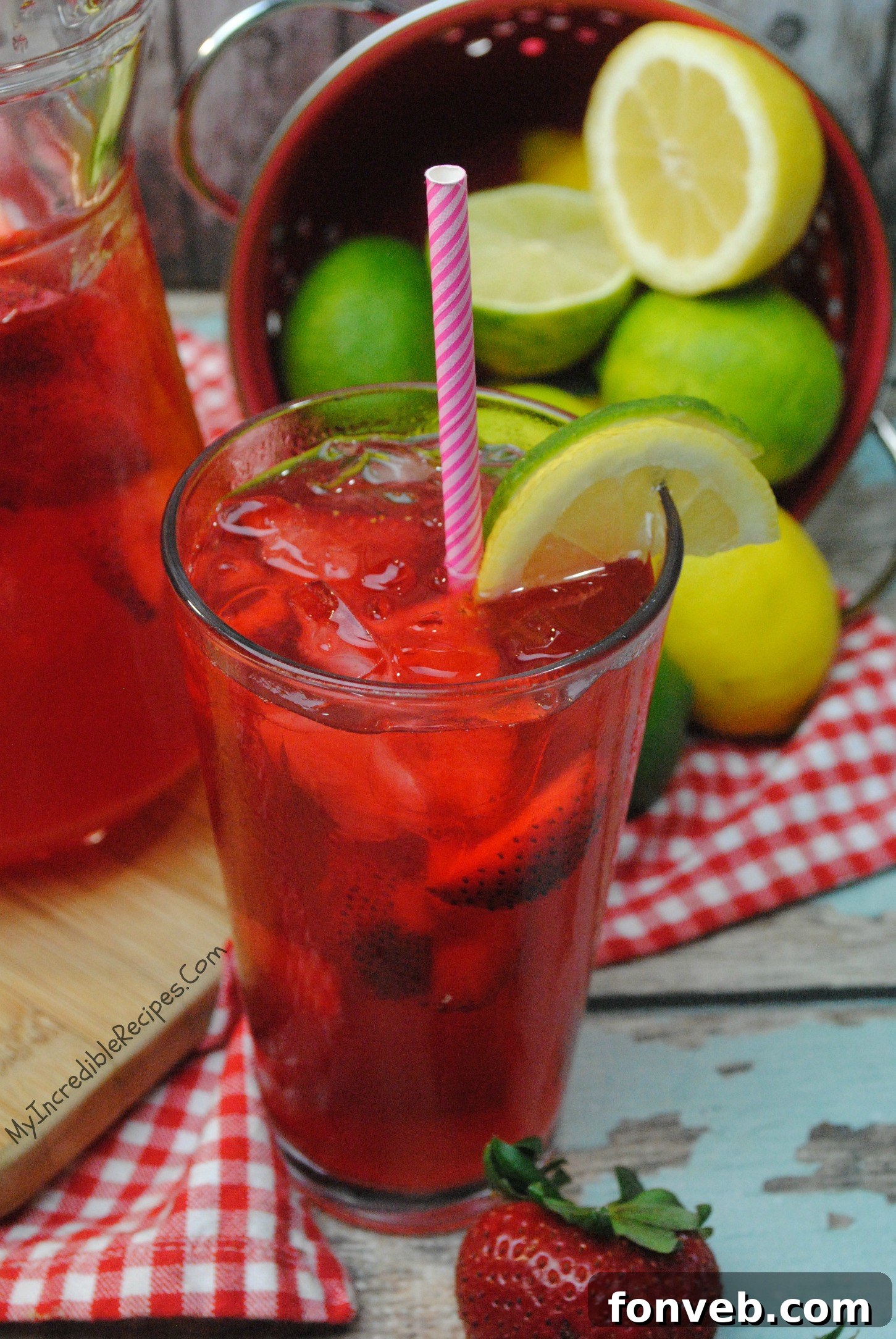 Close-up of tea bags steeping in hot water