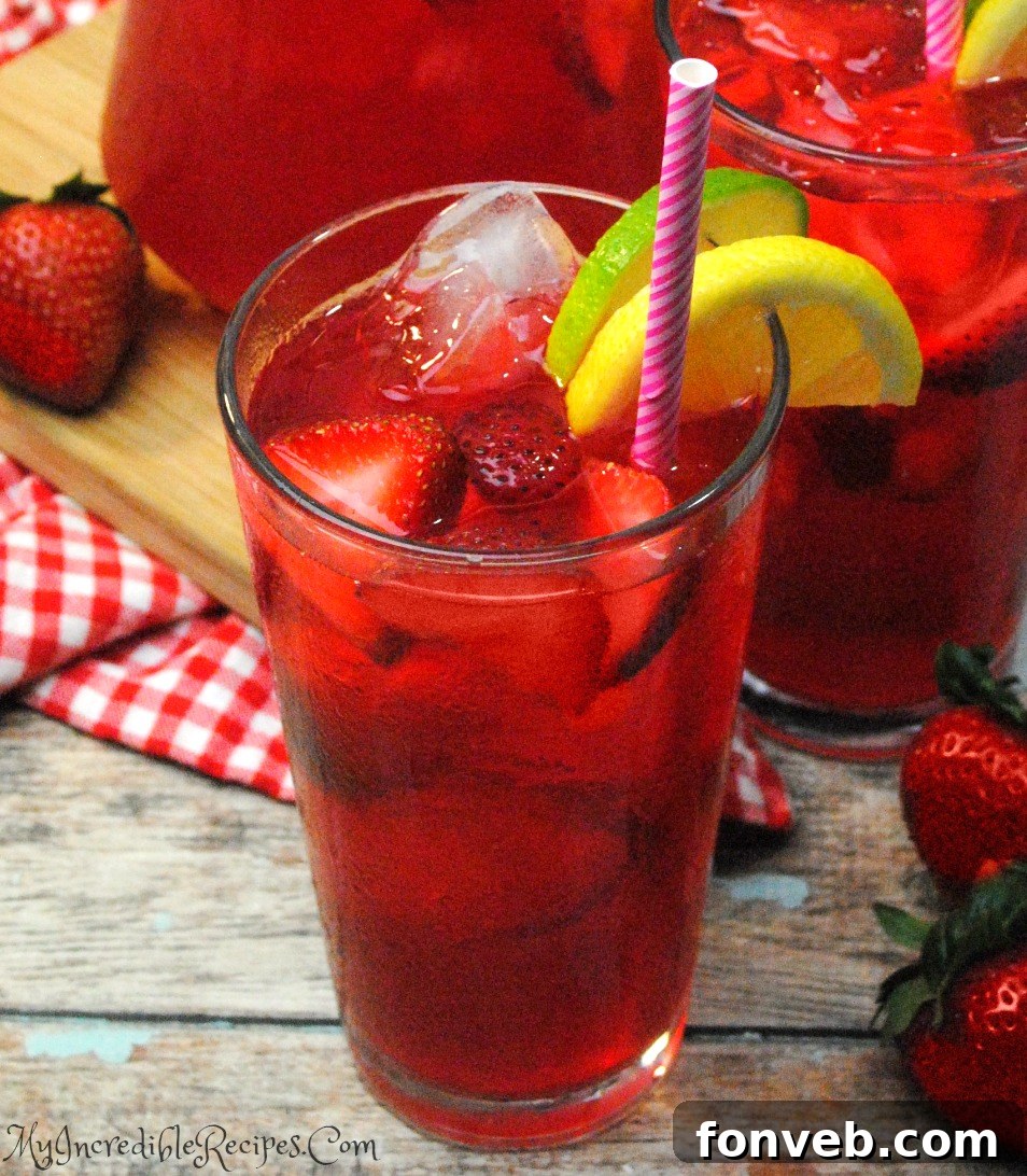 Strawberry puree being made in a blender