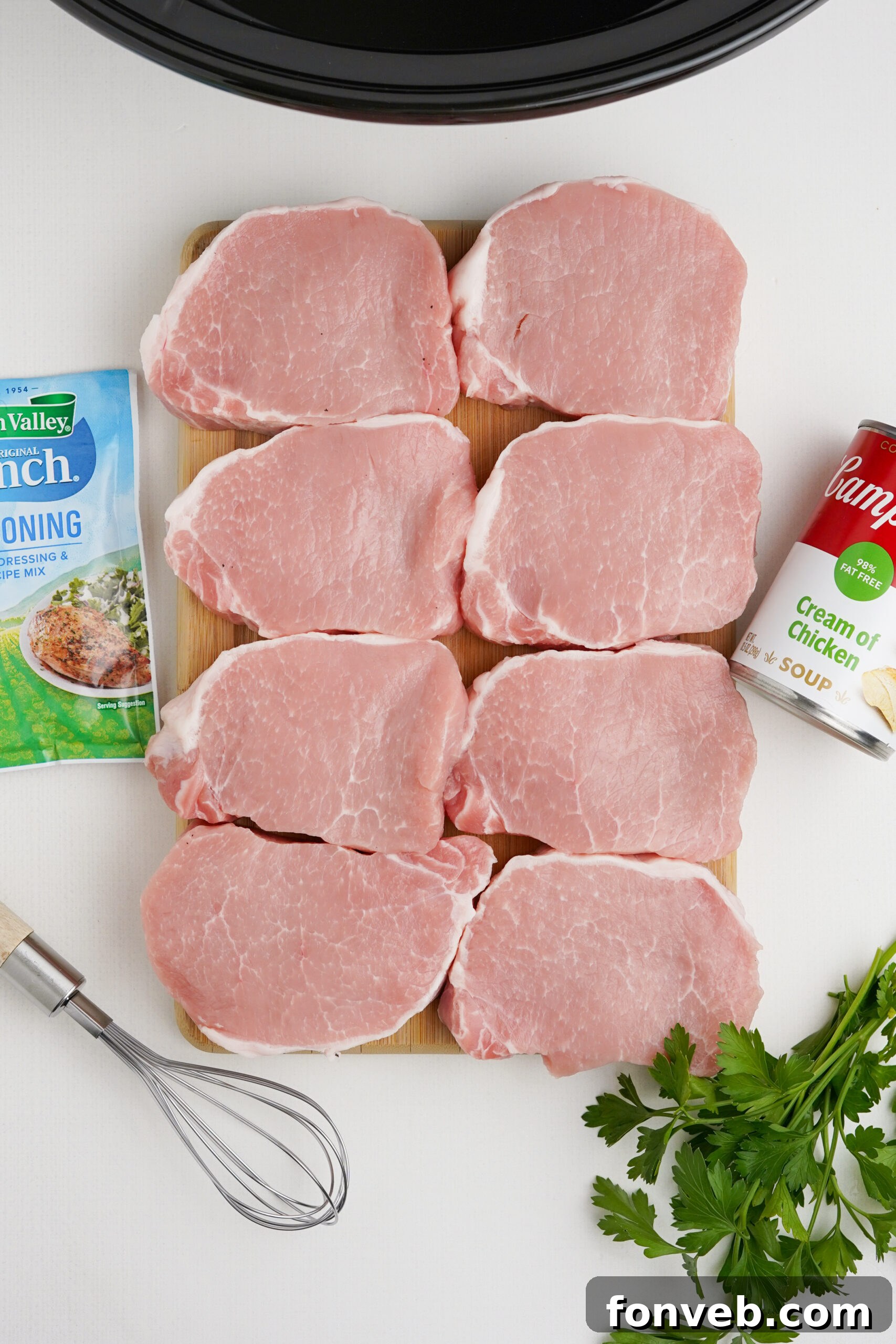 Overhead view of the ingredients needed to complete this recipe.