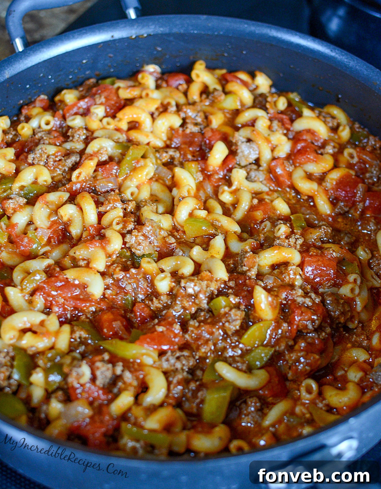 Nana's American Chop Suey 11 A bowl of hot American Chop Suey