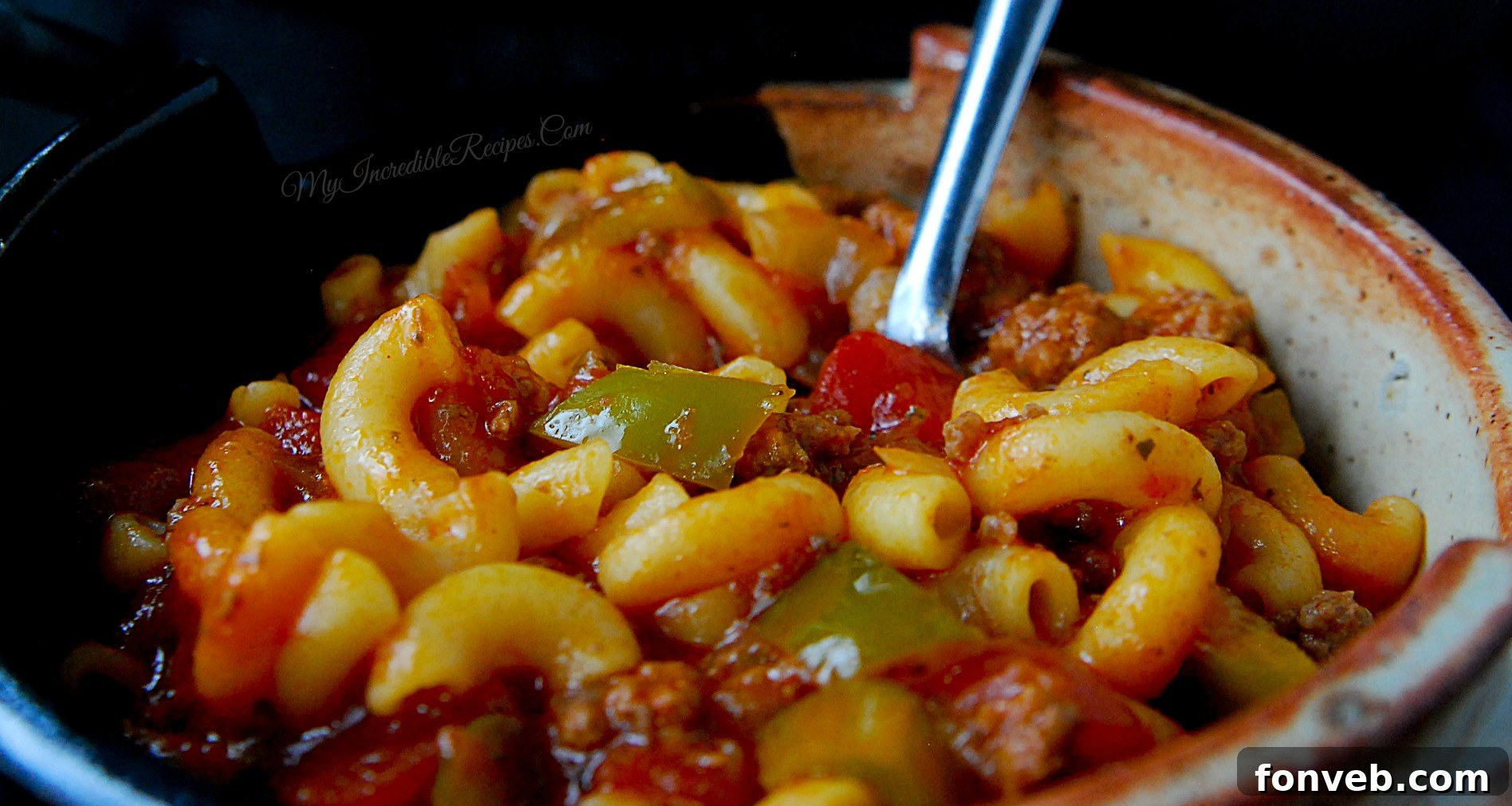 Nana's American Chop Suey 7 Cooked American Chop Suey ready to serve