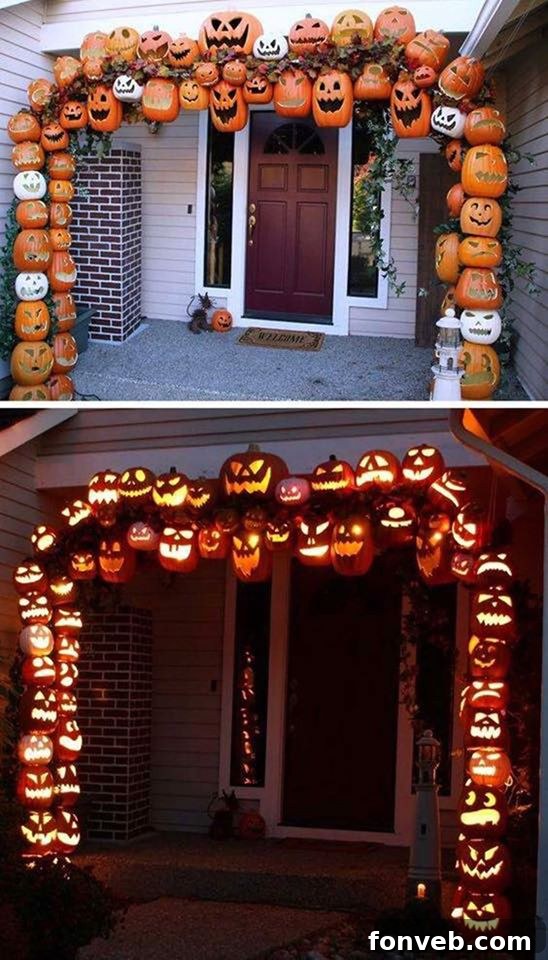 Spooktacular Fall and Halloween Inspirations to Love 27 DIY pumpkin wreath made with decorative mesh and burlap