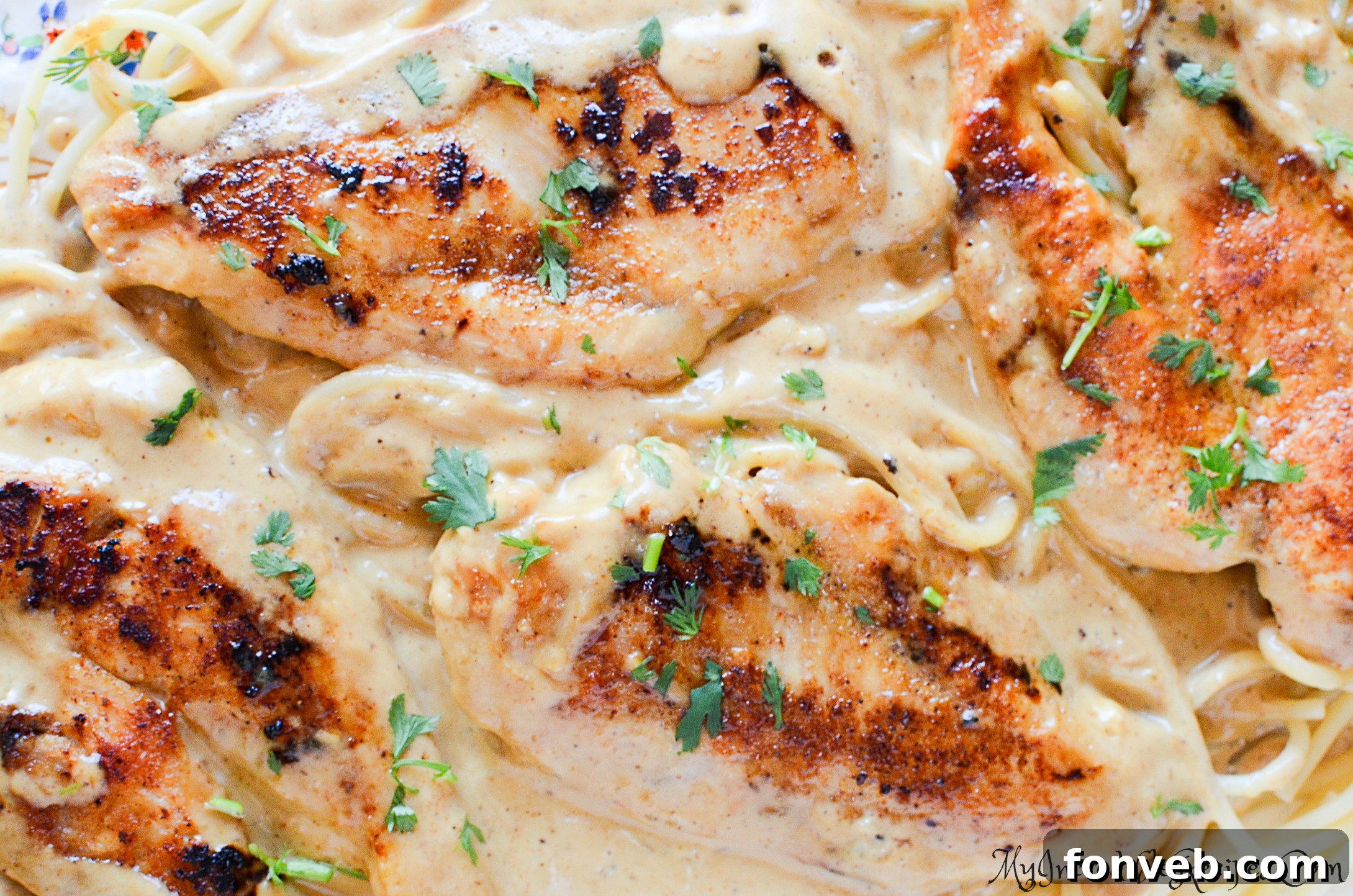 Finished Chicken Lazone dish with rich sauce