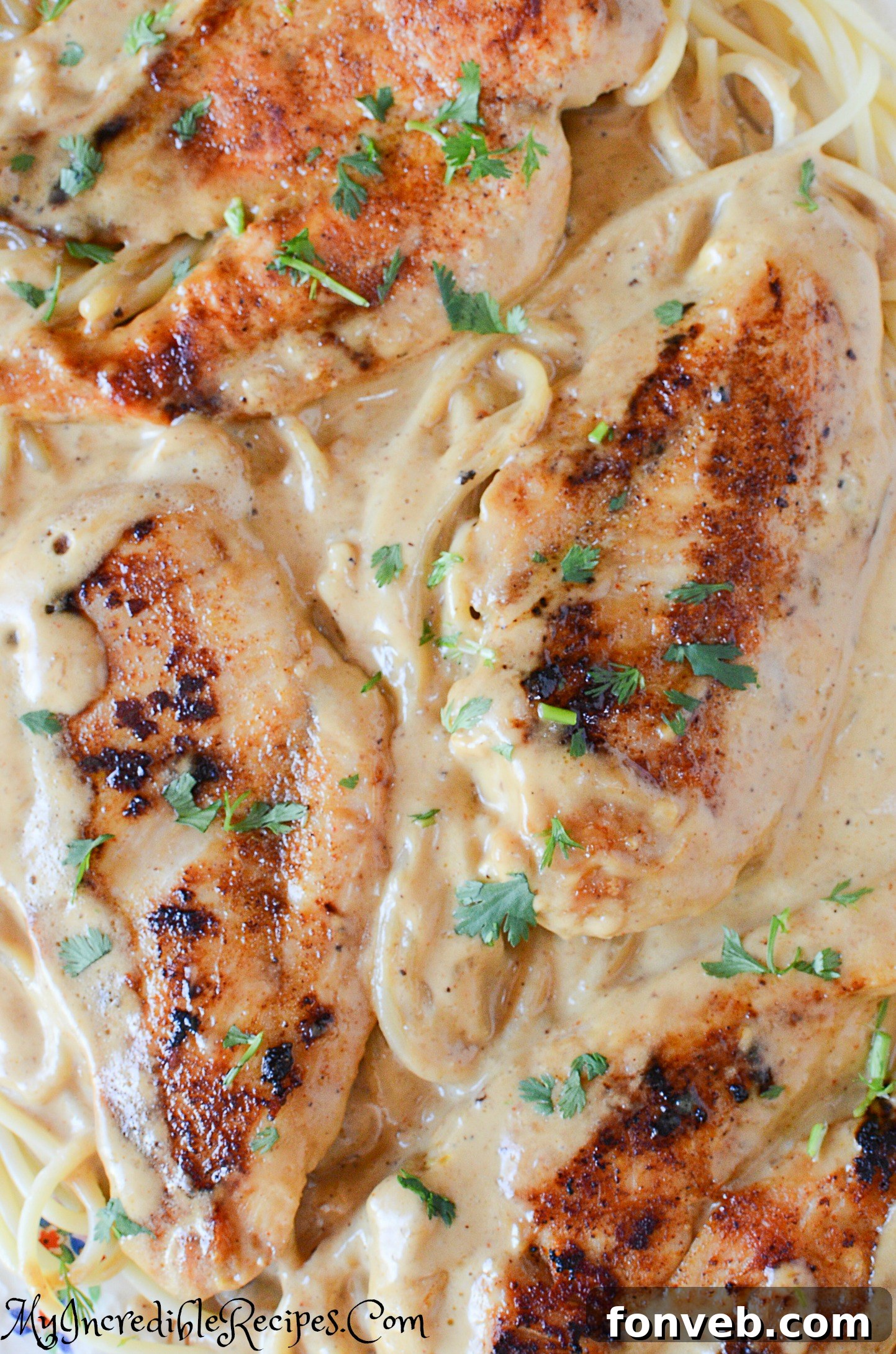 Close-up of golden brown chicken pieces