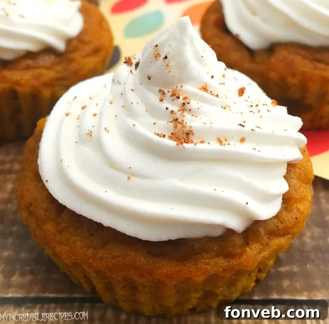 Delicious Pumpkin Pie Cupcakes ready to eat