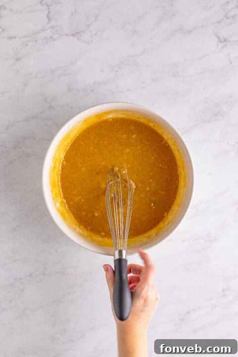 Close-up of a Banana Brownie with a rich, golden top.