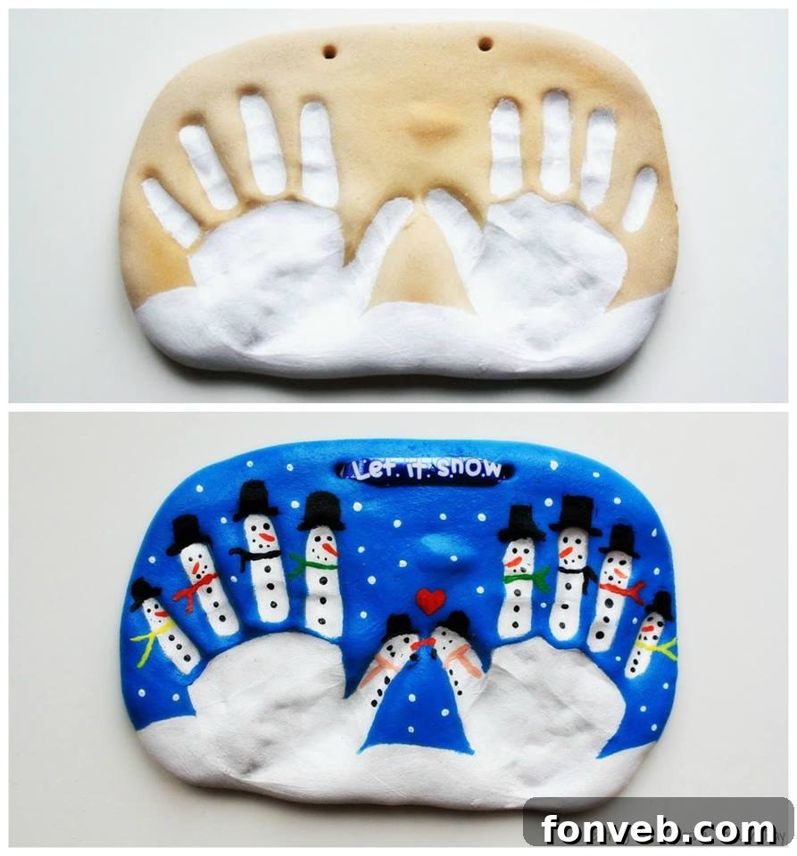 Salt Dough Snowman Keepsake, a wonderful craft for kids