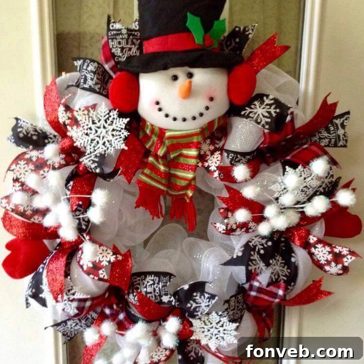 Frosty Christmas Wreath, a classic winter holiday decoration