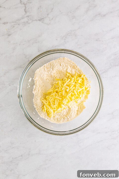 Images showing the buttermilk being added to the dough, and the dough pieces being flattened and placed over the berries.