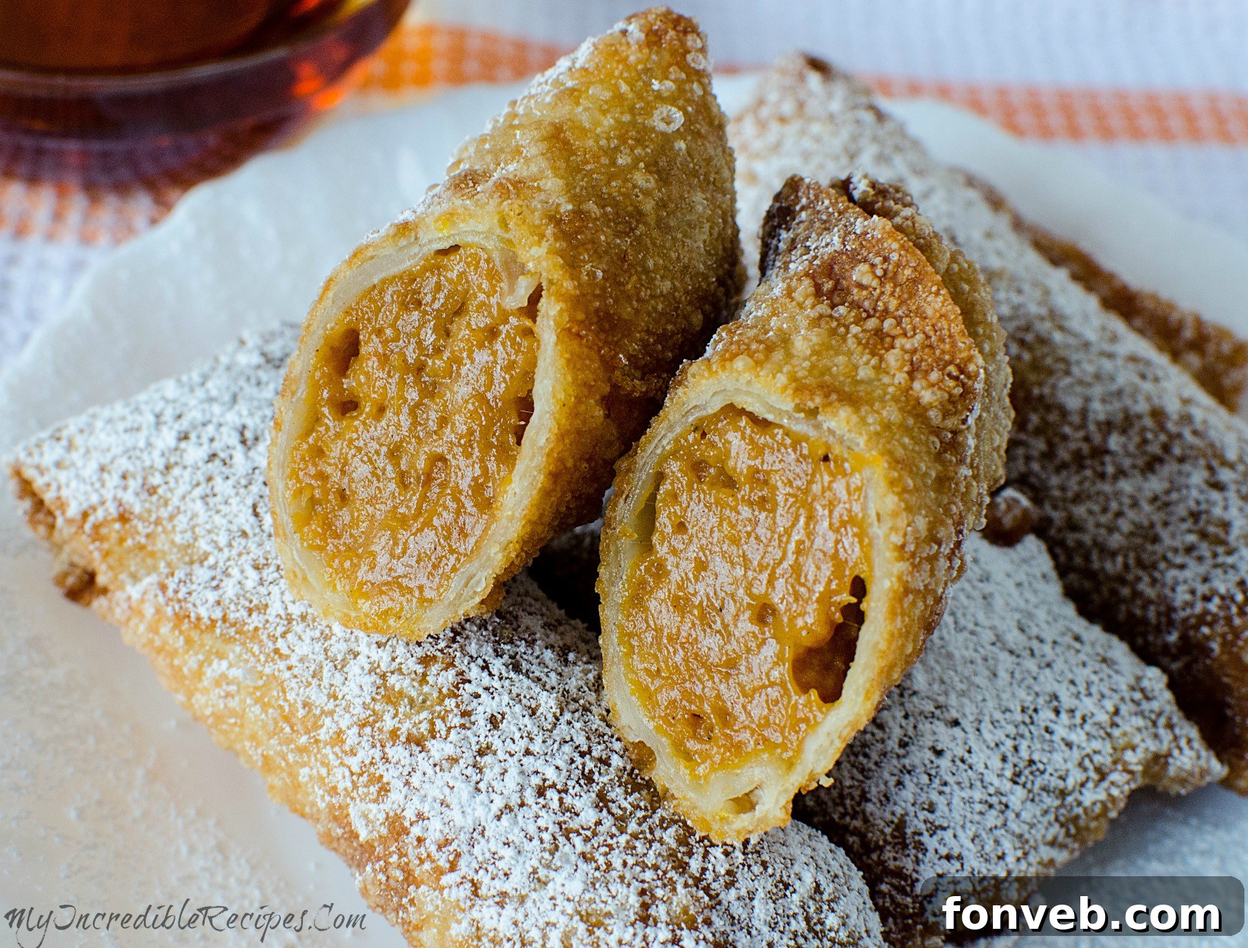 Pumpkin Pie Egg Rolls arranged beautifully for a festive fall gathering or party