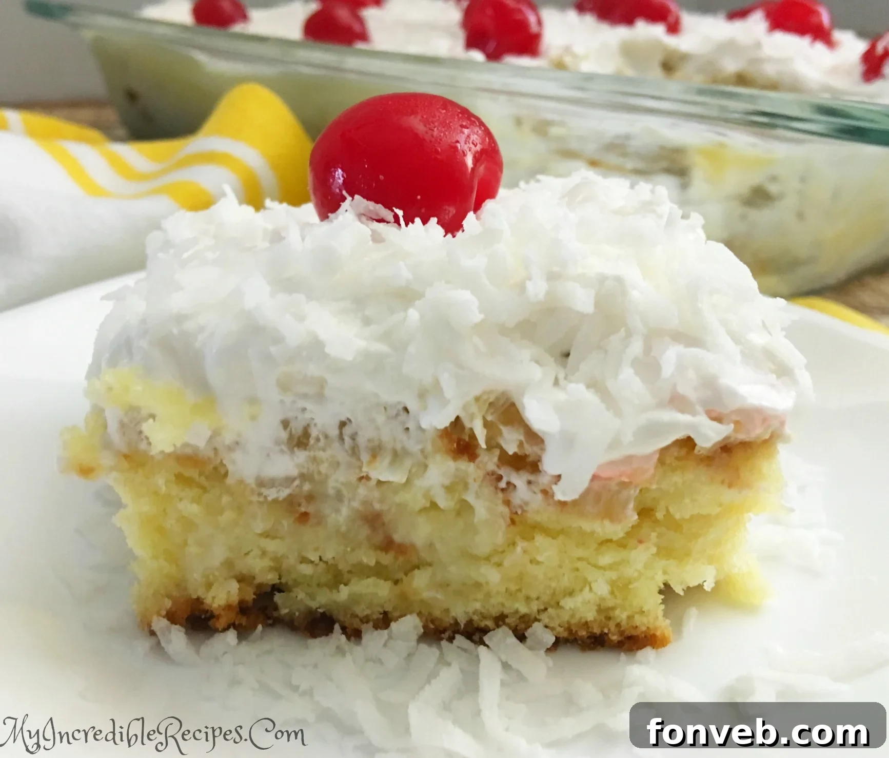 Delicious Pina Colada Poke Cake main image