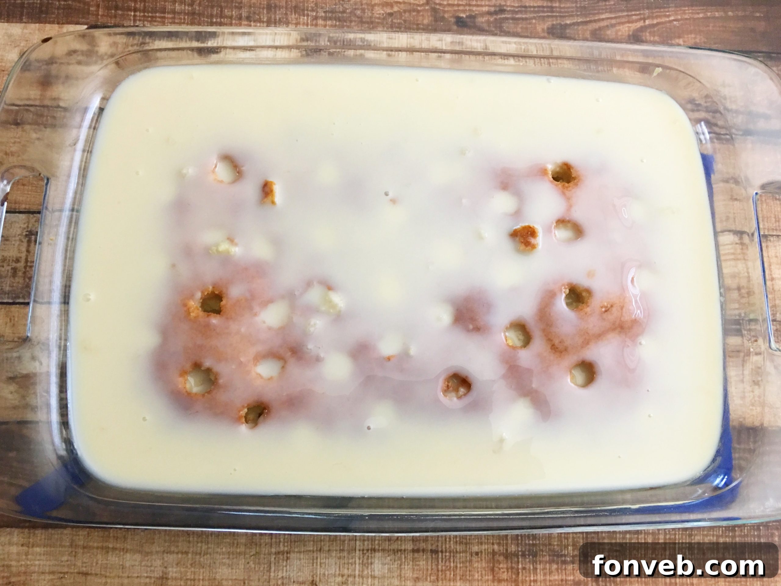 Pineapple juice mixture being prepared in a bowl