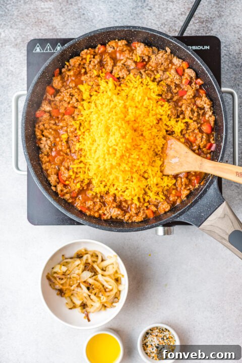 Step-by-step image of pouring sauce over cooked chicken.