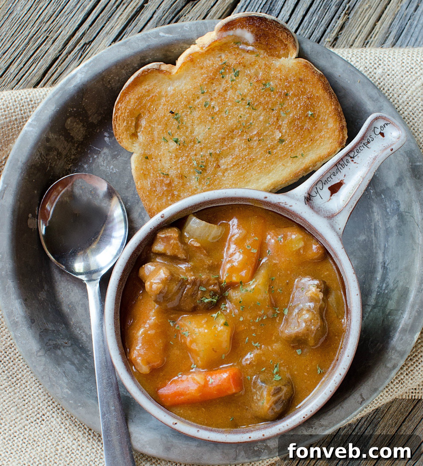 Stew Meat and Vegetables Ready for Slow Cooker