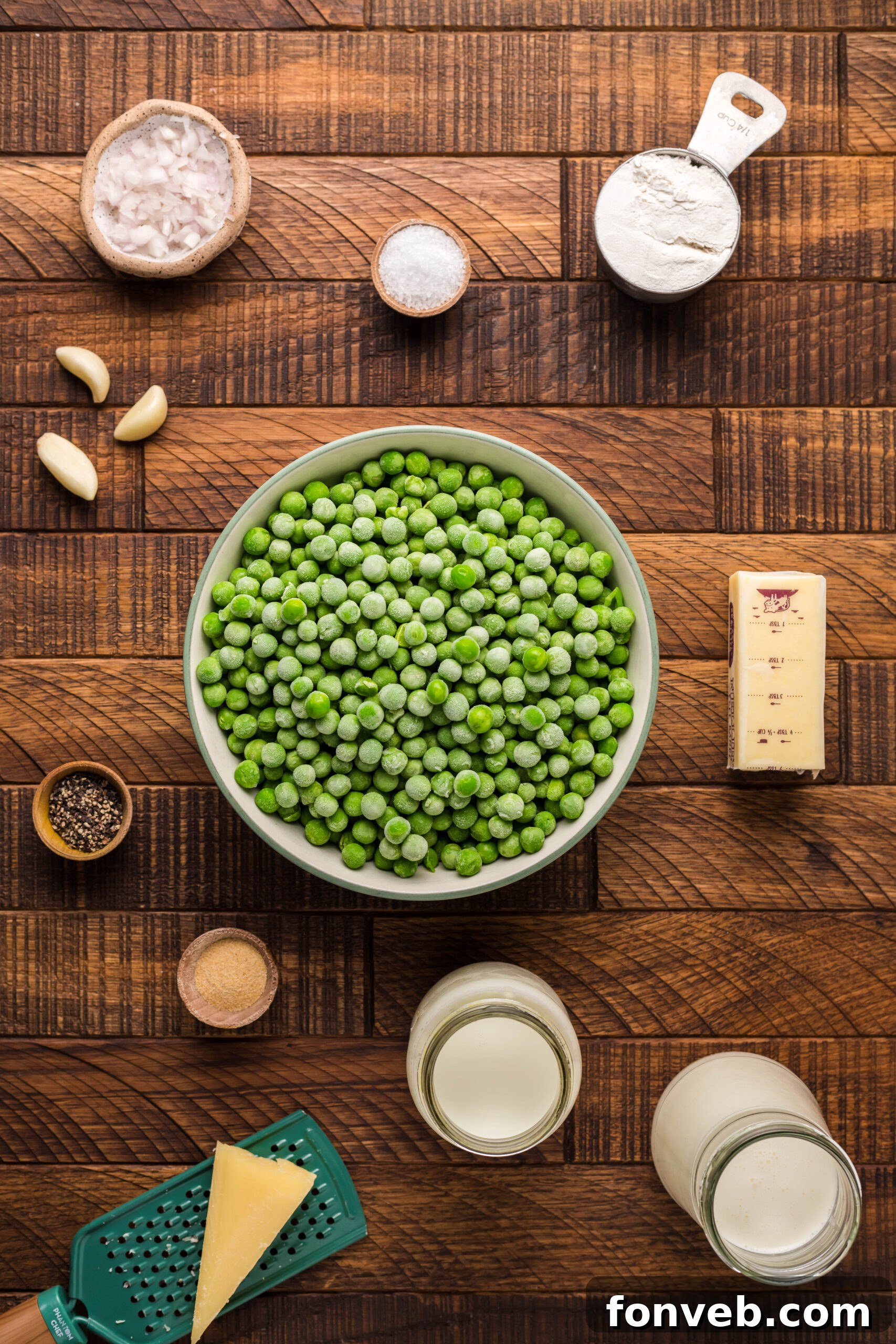 Overhead shot of all ingredients needed for this recipe. 
