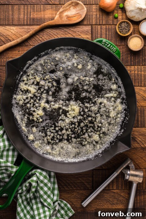 Creamed peas step-by-step preparation