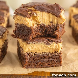 A close-up image of a Buckeye Brownie on a clean background, serving as the recipe card thumbnail.