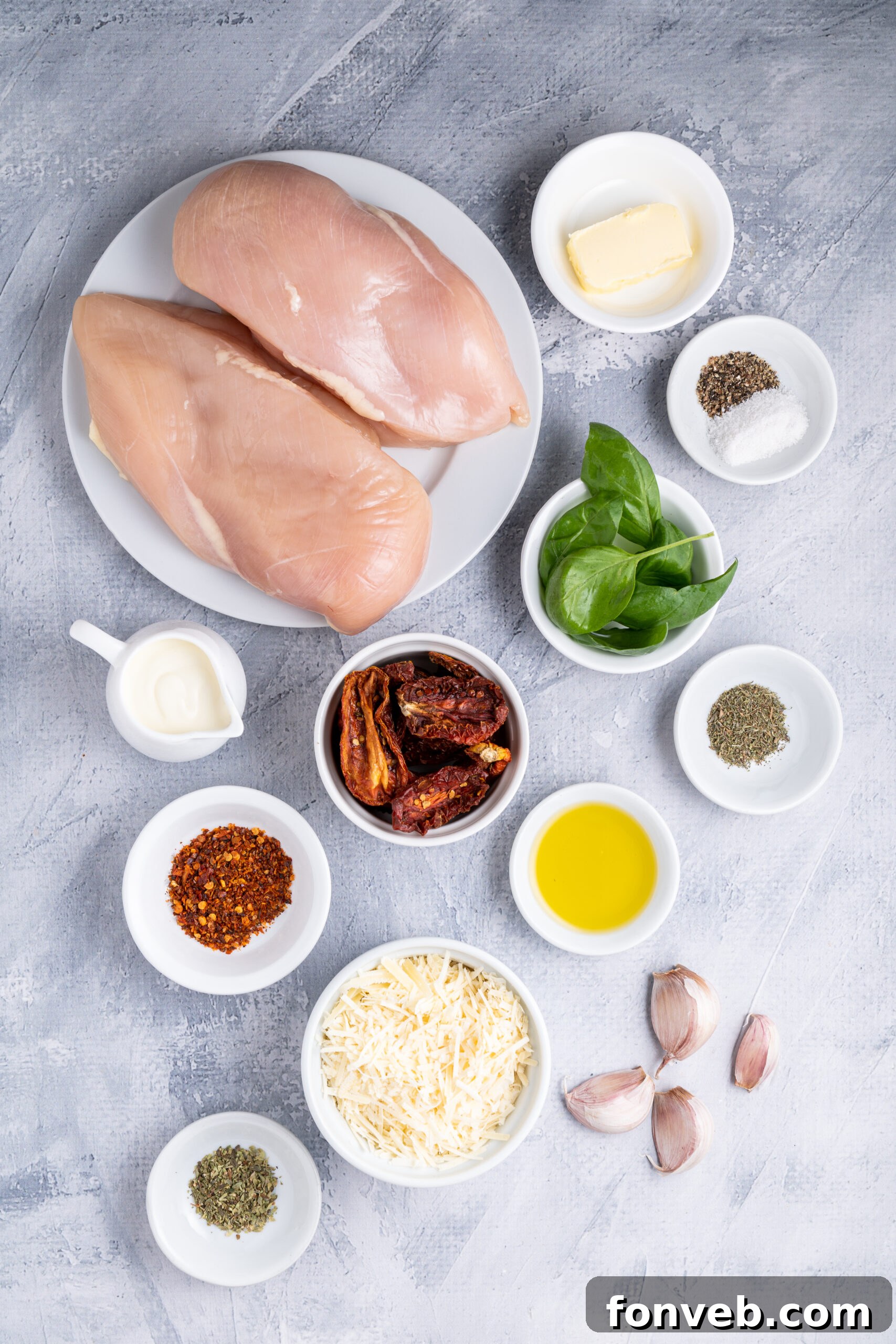 Dreamy Date Night Chicken 6 All ingredients needed for this recipe.