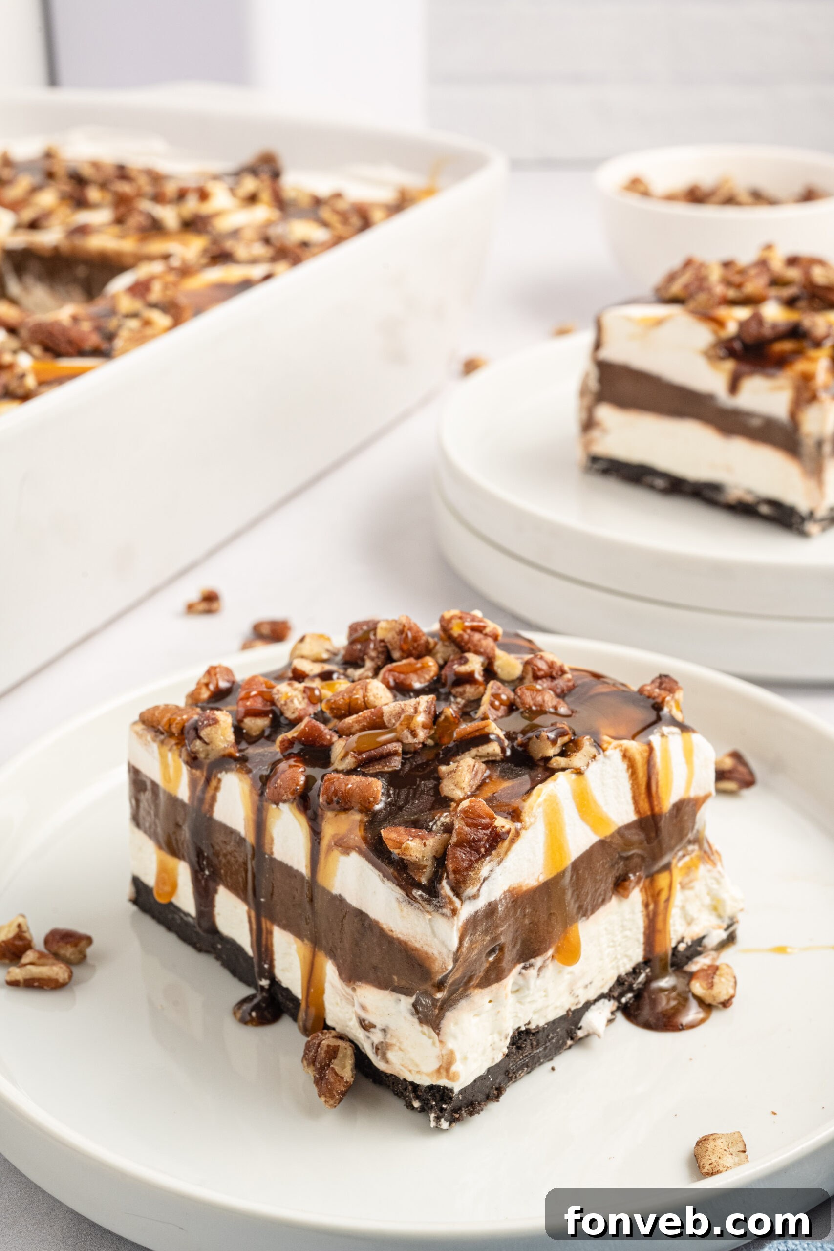 If you savor the rich taste of chocolate paired with luscious caramel and crunchy pecans, then this Turtle Lush Recipe is calling your name. This no-bake wonder brings together all these beloved elements and more, creating a sweet, utterly decadent dessert that your loved ones will rave about for months to come. It’s incredibly easy, wonderfully simple, and profoundly delicious – a combination that’s simply unbeatable.